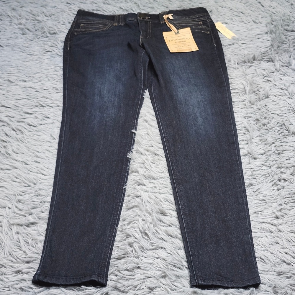 New Democracy Ab technology Jegging Womens 6 Dark Wash Denim Slimming Stretch